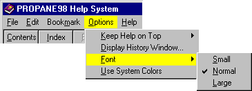 Font Help Options